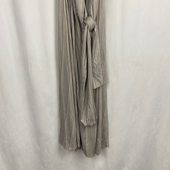 COMMENSE NWT Backless U-Neck Halter Strap Long Dress - Light Grey - Size Small - Picture 9 of 11